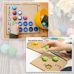 100 x Pom Felt Balls Fabric 1.5cm 15mm Black for Crafts Project DIY