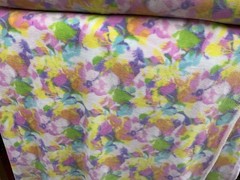 Pastel Floral Flower Fleece Fabric, 60” Wide, Sold By The Yard