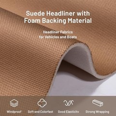Auto Headliner Fabric 58″ L × 60″ W with Foam Backing – Mesh 58″L×60″W Brown