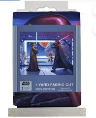 Star Wars 1 Yard Fabric Cut X-Wing Millennium Falcon Black 36 x 44 in