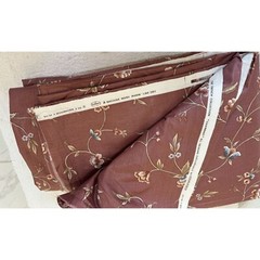 Waverly Div. of Schumacher Screen Print Vat Dye Fabric New 2 large pieces Mauve