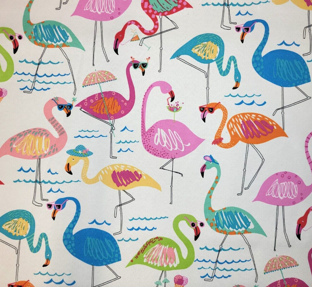 3 Yds Richloom Solarium Florida Diva 54″ Wide 100% Polyester Outdoor Flamingo