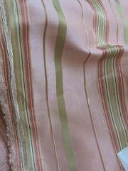 11+ Yards Beautiful Satin Stripe Upholstery Fabric Pink Green Coral Blush Stripe
