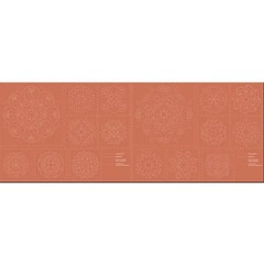 Patchwork Sewing Fabric Sashiko Mandala Terracotta Panel 50x137cm