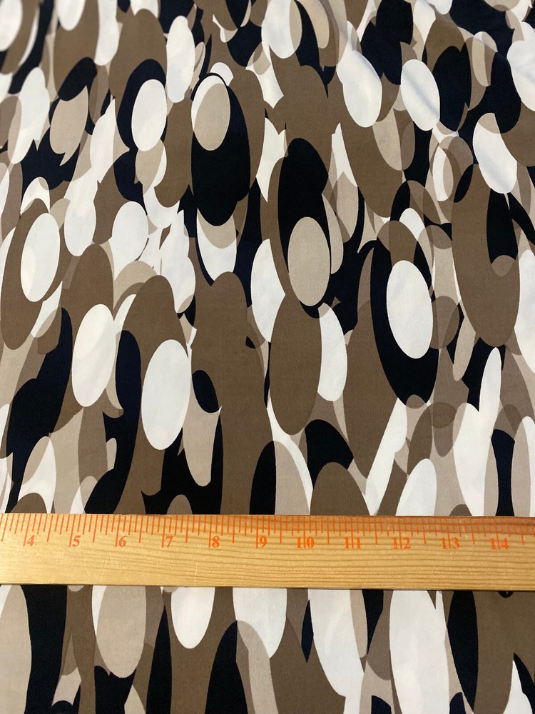 Polyester nylon blend fabric /geometric design 2 yds 20″x 60″(shades of brown)