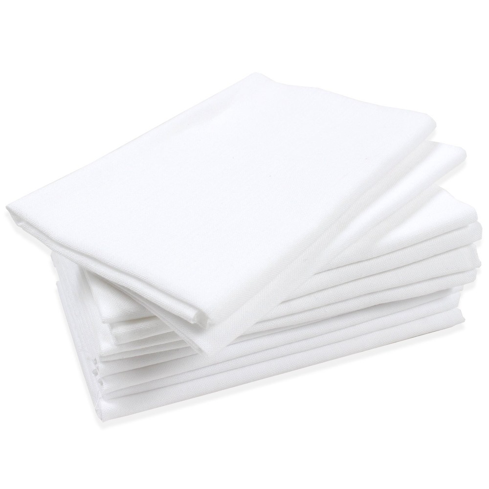 Tenugui plain white fabric, set of 10, Oka fabric, approximately 35 x 90cm