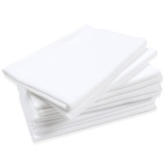 Tenugui plain white fabric, set of 10, Oka fabric, approximately 35 x 90cm