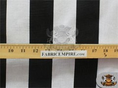 Polycotton Printed Fabric LARGE STRIPES BLACK WHITE 60″ Wide Sold BTY NTXT-158