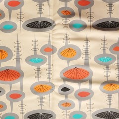 Retro Atomic Space Age Fabric MCM Multicolor 54 x 204 Approx 5.6 Yd Spoonflower