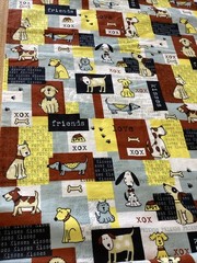 Snuggle Flannel Dog Patch Fabric JO-ANN FABRICS New 5 Yards Available By The YD