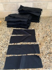 780 Black Polyester Fabric Strips 2.75” X 7.75” Quilt Squares Pieces 3” 8”