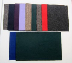 21 Wool 9″ x 11″ Squares and 3 Wool 11″ x 18″ Squares Reclaimed From Clothing