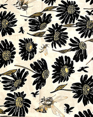 Alexander Henry “A Ghastlie Sting” Bone & Grey Fat Quarters Lot of 2