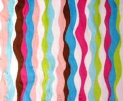 MULTI-COLOR STRIPE MINKY CUDDLE SMOOTH PLUSH SEW QUILT CRAFT FABRIC BTY & PRECUT