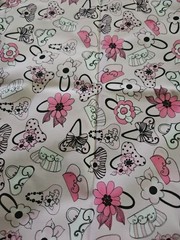 HTF Loralie Harris For Loralie Designs “Lady Bags”Cotton 18″x 44” Wide