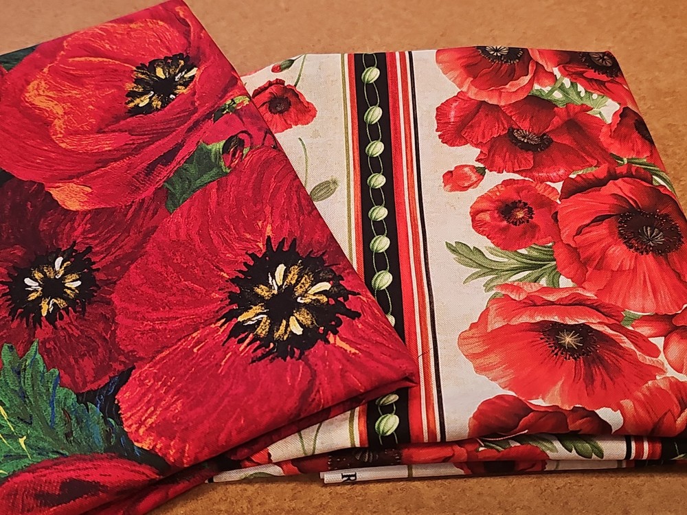 2 Yd Poppy Passion Fabric Chong-a Hwang Timeless Treasures