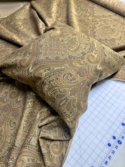 Fabric By The Yard Brown and Gold Brocade Royal Victorian Tapestry Upholstery