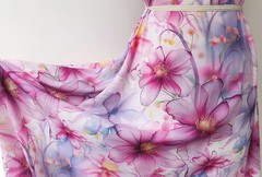 55” Wide 3D Digital Print Viscose Rayon Fabric Material For Dress Robe Shirt