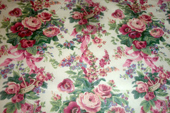1 of 20 yds Waverly Chintz Fabric Seven Gables Rememberance Roses Upholstery 54″