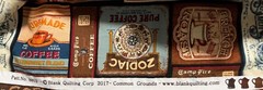 Common Grounds Coffee Labels Signs Advertisement Fabric By the Yard x 44″ Cotton