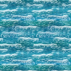 Teal Waves, Cottage Dreams Fabric BTY 44″ Wide