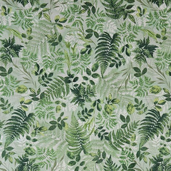 108 Quilt Backing Fabric Ferns Green BENARTEX Cotton 3 CONTINUOUS YARDS