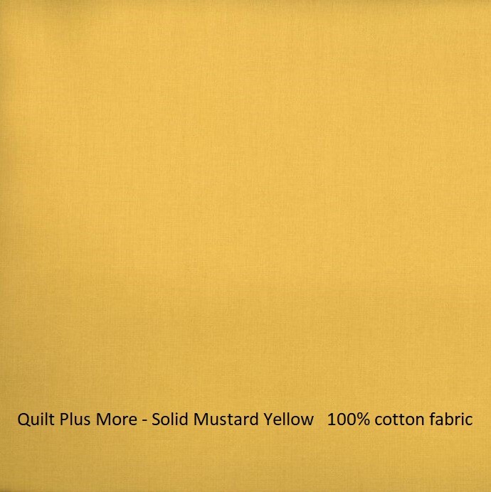 Solid Mustard Yellow 100% Cotton Fabric by the 1/4 yard