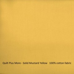 Solid Mustard Yellow 100% Cotton Fabric by the 1/4 yard