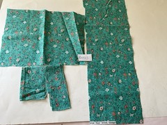 Quilting Sewing Crafts Fabric Lot Green Purple Teal Floral Paisley Solid