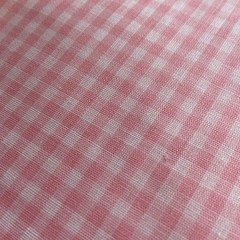 Perma Chex MCM Cotton Blend Pink White Gingham Small Check Yarn Dyed By Yard