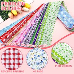 Floral Jelly Fabric for Quilting Patchwork Roll 2.55 inch 40 PCS Strips
