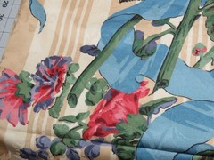 Vtg Braemore Design Fabrics Floral Striped Damask 3ydx56″ Upholstery Cotton