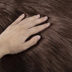 Qidkeo Brown Faux Fur Fabric for Crafts Squares Furry 10 x 10 inches,
