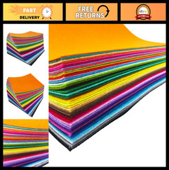 48PCS Assorted Color Felt Fabric Sheets 12″x12″ (30x30cm) for DIY Craft & Sewing