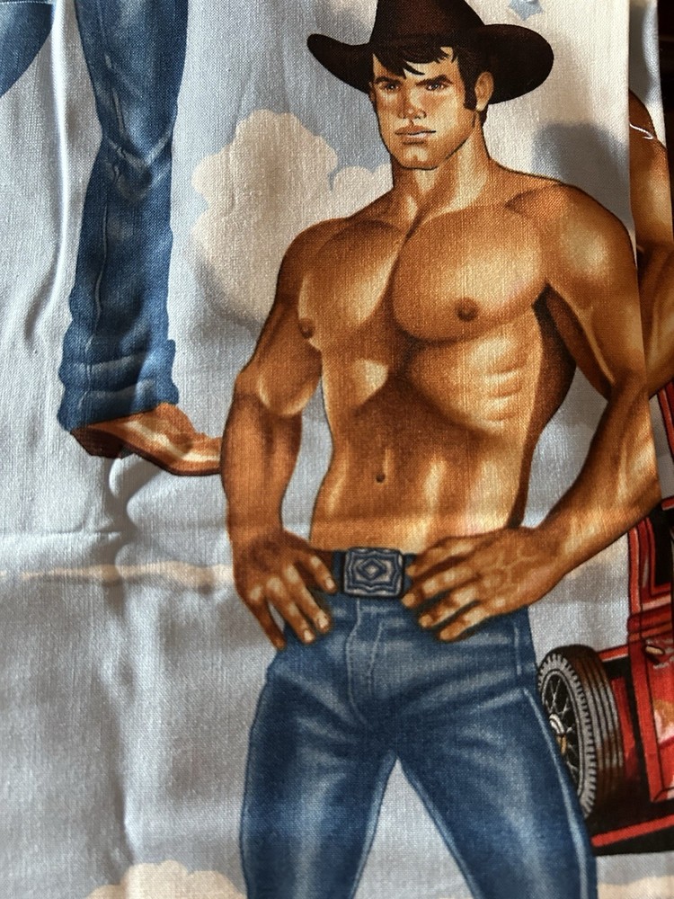 Vtg. 2005 Alexander Henry Wranglers Cowboy Cotton Fabric Western Quilting Crafts