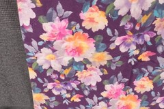 2.0 Yards Timeless Treasures Fabric Quilter’s Garden Eaton Purple Pink Flowers