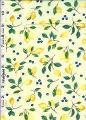 Squeeze the Day Lemons & Blueberries by Studio E bty