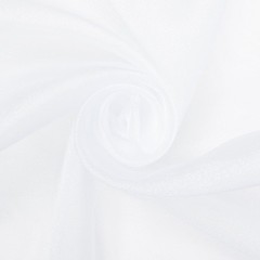 Shiny White Sheer Crystal Organza Fabric 1 Yard for Fashion Crafts Decorations