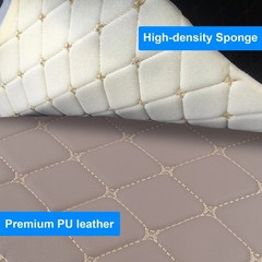 Gray Quilted Vinyl Faux Fabric 59″ Wide Foam Backed Car Headliner Upholstery DIY