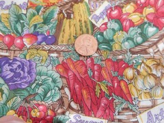 BTY COUNTRY MARKET cotton fabric Hoffman International FRUIT VEGETABLES GARDEN