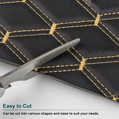 63″ Diamond Quilted PU Leather 6mm Foam Backed Seat Headliner Upholstery By Yard