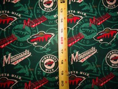 MINNESOTA WILD NHL 100% COTTON 1/2 YARD PIECE BRAND NEW SPORT DESIGN