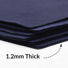 Premium Felt Sheets 50 Pack – 12″ x 12″ – Dk. Navy – Soft Wool-Like 1.2mm