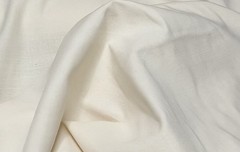 Cream White Cotton Linen Blend Twill Fabric – 58” Wide – Medium Weight