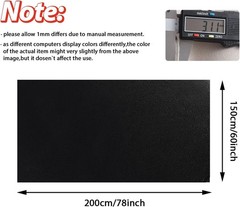 Durable Black Suede Headliner 79″ x 60″ – Versatile Foam Fabric for DIY Projects