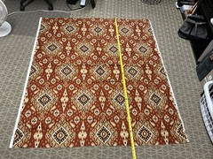 Mill Creek Fabrics Remnant Warm Red With Brown 56” X 65”