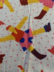 1.5 Yards Vintage Work Out Exercise Fabric Quilting Cotton 36” X 60” Dance