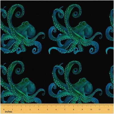 Ocean Theme Fabric 36×59 Inches for Sewing and Crafting