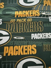 Green Bay Packers Cotton Fabric 1 Yard, Plus 30 Inches