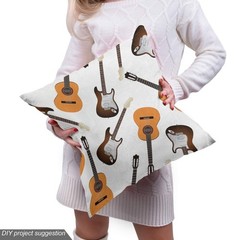 Ambesonne Guitar Fabric By The Yard Realistic Illustration Classic And Electric